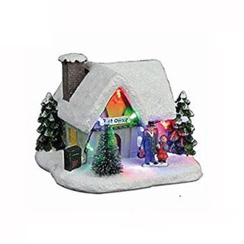 Exquisite resin LED resin Christmas house home furnishings