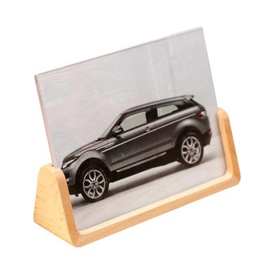 Promotional U shape wooden base acrylic photo frame