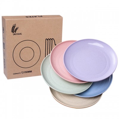 Wholesale 5Pcs colorful  round Plastic tray set