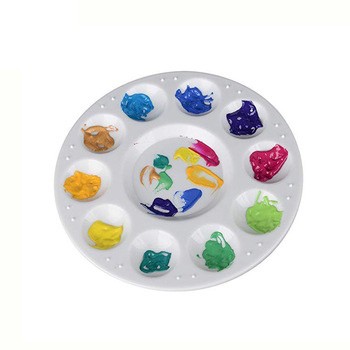 Wholesale 10Pcs Paint round Plastic Palettes Art Painting tray